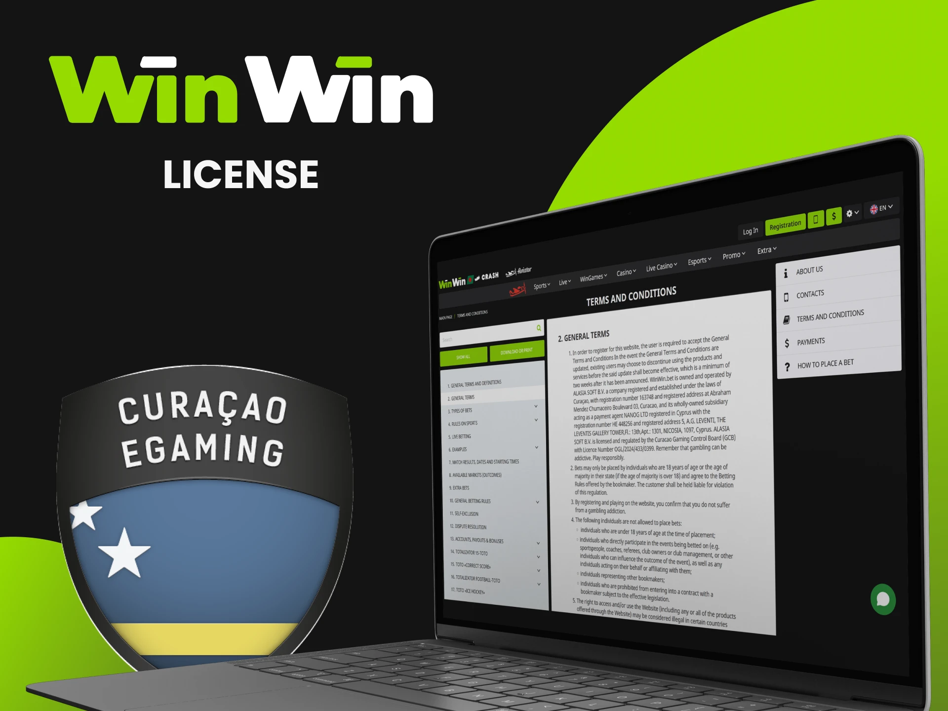 লাইসেন্সপ্রাপ্ত WinWin সাইটে নিরাপদ জুয়া খেলা।