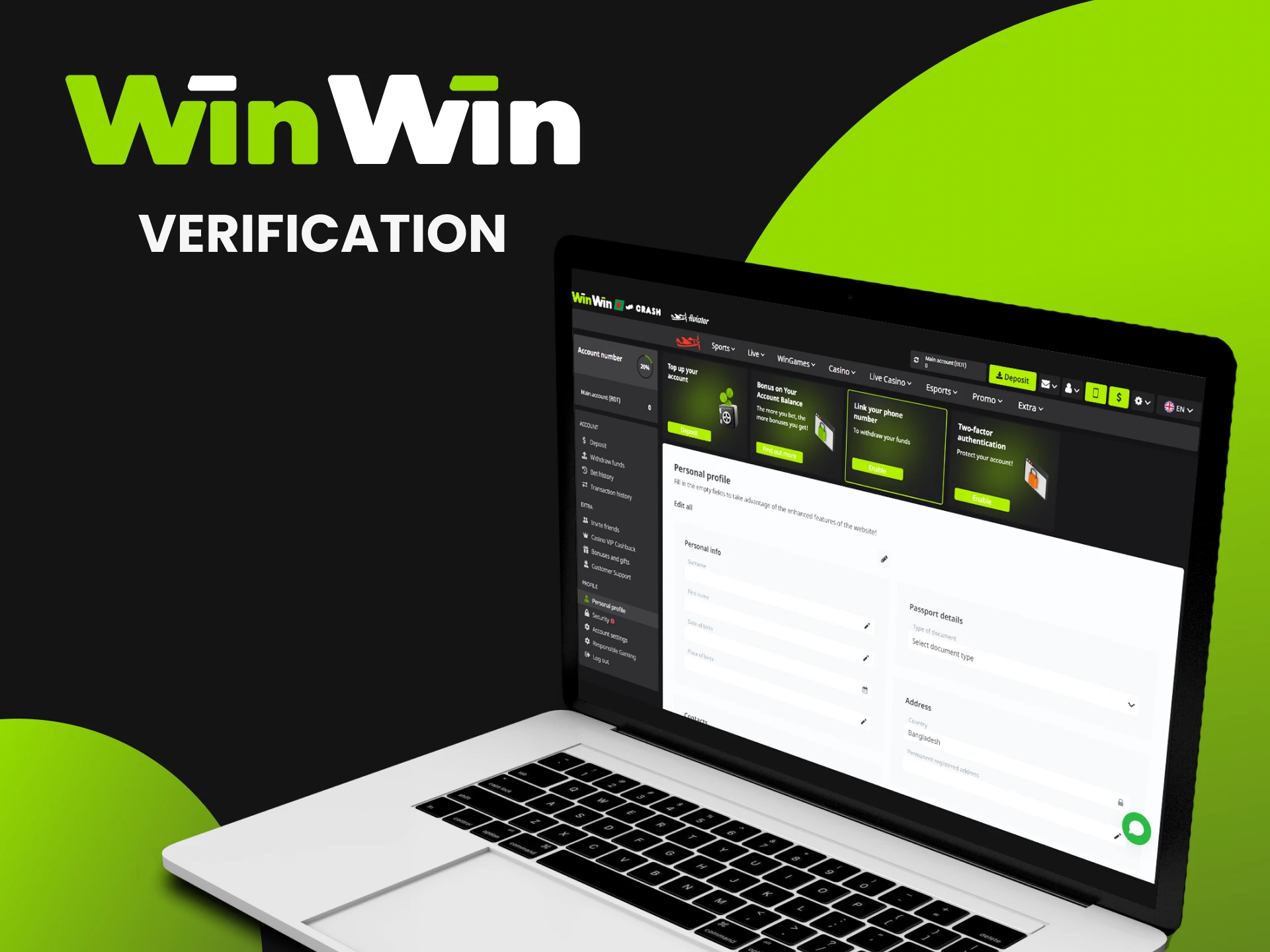 অফিশিয়াল উইনউইন ওয়েবসাইটে আপনার অ্যাকাউন্ট কীভাবে ভেরিফাই করবেন।