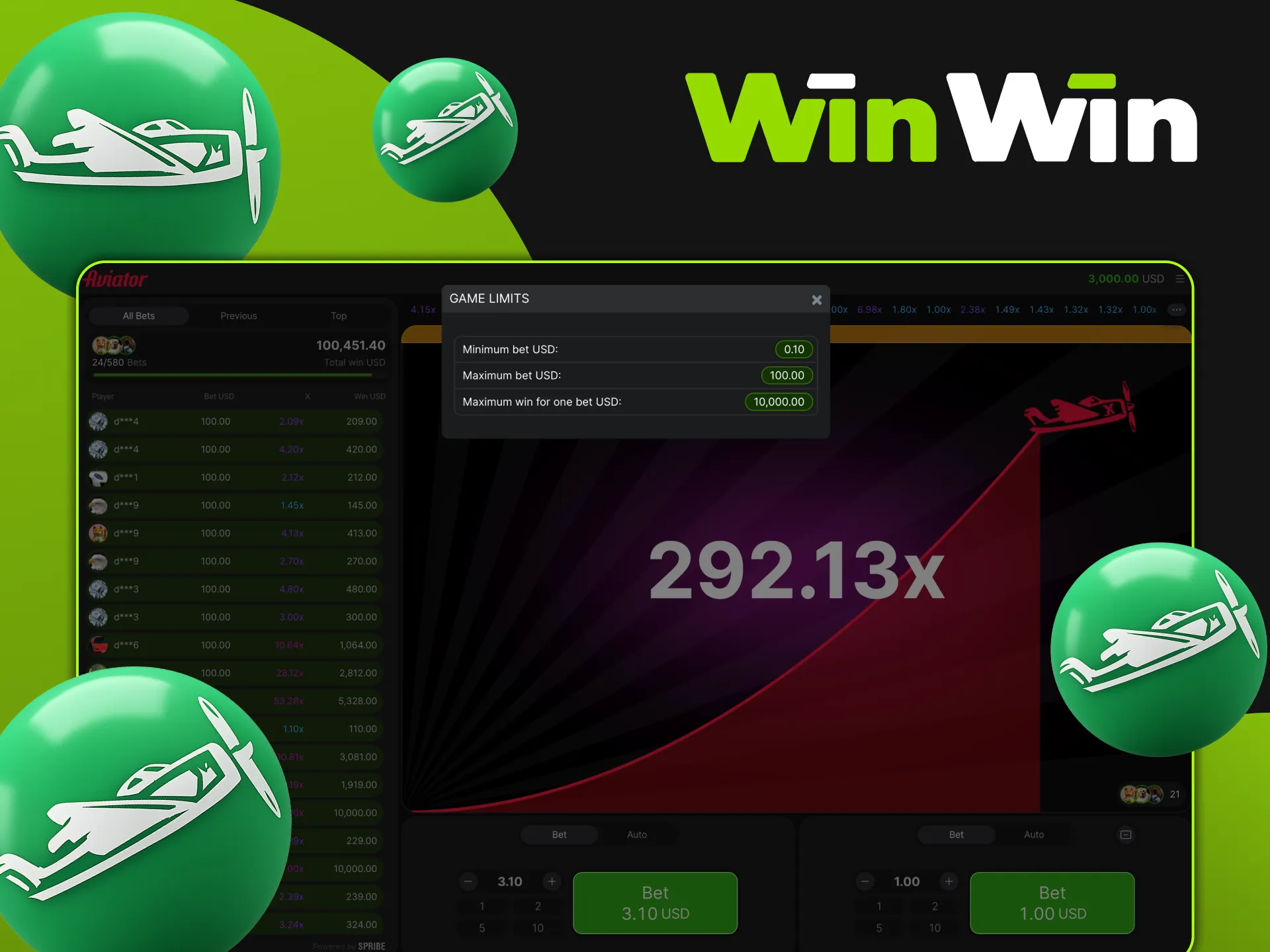 Play Aviator on WinWin and chase real prizes.